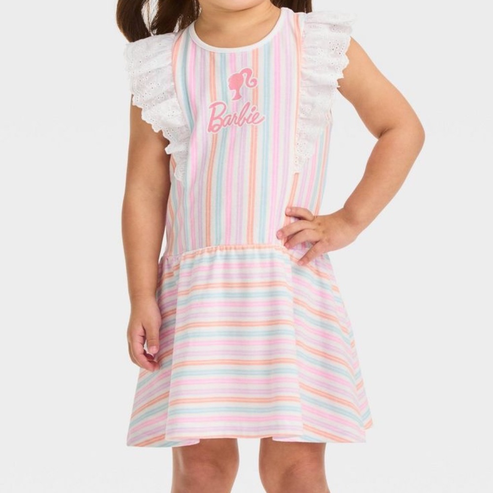 Toddler Girls' Barbie Cap Sleeve Dress 12m NWT